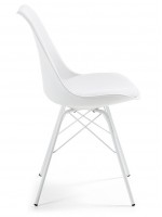 MAK color choice polypropylene chair seat in eco-leather and painted steel structure