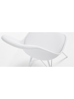 MAK color choice polypropylene chair seat in eco-leather and painted steel structure