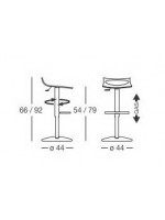 DIAVOLETTO height-adjustable Stool swivel Design Bar