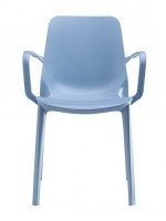 GINEVRA Technopolymer Stuhl mit Armlehnen verschiedene Farben Küche Garten und Bar stapelbar