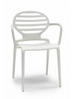 COKKA technopolymer with armrests Stackable chair various colors for Garden terrace bar
