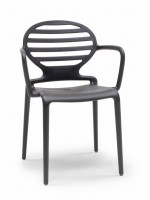 COKKA technopolymer with armrests Stackable chair for Garden terrace bar