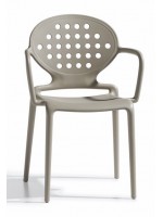 COLETTE technopolymer Chair with armrests stackable various colors kitchen Garden bar