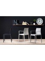 CHLOE' TREND in technopolymer armchair in different colours for Garden House stackable restaurants meeting