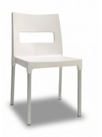 MAXI DIVA en technopolymère aluminium jambes chaise en différentes couleurs empilables pour jardin cuisine salle à manger bar