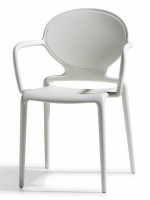 GIO in technopolymer stackable armchair in different colours for garden terrace kitchen bar