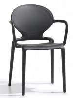 GIO in technopolymer stackable armchair in different colours for garden terrace kitchen bar