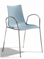 ZEBRA technopolymer Chair stacking Chair in different colours for meeting house studio