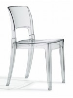ISY antishock in policarbonato trasparente o trasparente fume sedia design per interno ed esterno