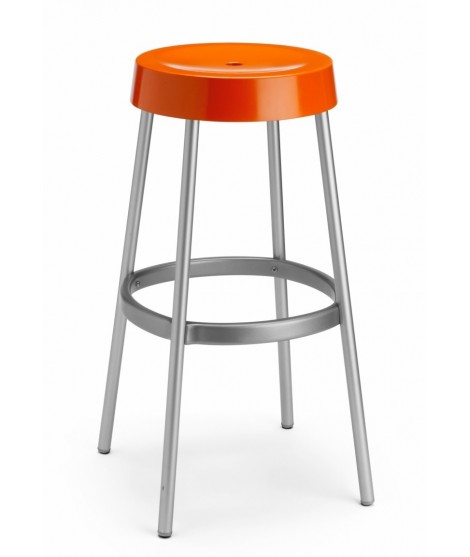 GIM technopolymer seat stool aluminium legs fixed in various colors for kitchen garden bar