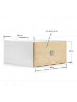 External white lacquered drawer frontal BENCH module countertop in ash