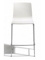 ALICE fixed height 65 cm frame in chromed stackable stool in different colours
