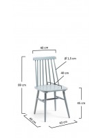 MALLORCA silla de madera natural o gris o blanco y negro con un estilo rústico campestre
