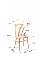 MALLORCA naturale o grigia o nera o bianca sedia in legno dallo stile country rustico