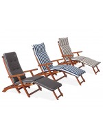 SABBIA 46x184 Kissen für Liegestühle mit Liegestuhl Fußstütze mit Rüschen aus Stoff für den Außenbereich