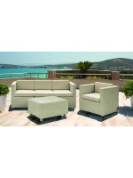 Synthetic weave wicker outdoor coffee table in DALLAS-gardens and terraces
