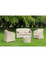 Synthetic weave wicker sofa 2 seater 125x67 in MEXICO for garden and terraces