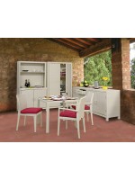 ARMADIO a 2 ante 100x80h bianco in wicker-intreccio sintetico per esterno