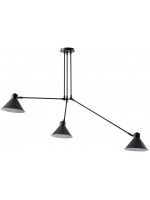 TRIAD lampadario in metallo nero 3 luci