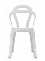 TITI scelta colore in policarbonato sedia per arredamento moderno o classico interno o esterno