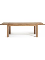 NORMAL 140 or 180 cm extendable natural oak rectangular table