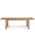 NORMAL Table rectangulaire extensible 140 ou 180 cm en chêne naturel