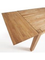 NORMAL 140 or 180 cm extendable natural oak rectangular table