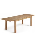 NATURAL 120x75 extendable 200 cm in natural oak rectangular table