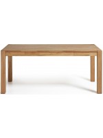 NATURAL 120x75 extendable 200 cm in natural oak rectangular table