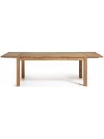 NATURAL 120x75 extendable 200 cm in natural oak rectangular table