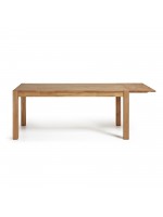 NATURAL 120x75 extendable 200 cm in natural oak rectangular table