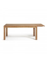 NATURAL Table rectangulaire 120x75 extensible 200 cm en chêne naturel