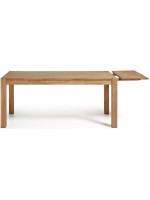 NATURAL Table rectangulaire 120x75 extensible 200 cm en chêne naturel