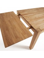 NATURAL Table rectangulaire 120x75 extensible 200 cm en chêne naturel