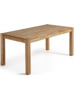 NATURAL Table rectangulaire 120x75 extensible 200 cm en chêne naturel