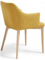 Cadre en bois naturel tissu couleur choix harpe fauteuil