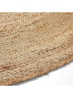 ASTRO choice measurement in natural burlap round rug living design