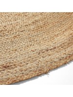 ASTRO elección medida en arpillera natural redonda alfombra living diseño