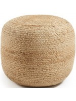 DEREN round pouf ottoman diam 50 in natural jute