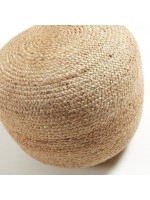 DEREN round pouf ottoman diam 50 in natural jute