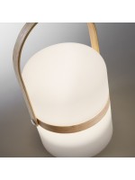 MAGIC Lámpara de LED natural con mango de plástico para colgar o mesa