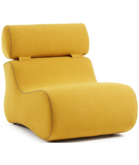 CLAVER fauteuil rembourré sans accoudoirs couleur au choix en tissu antitache home studio living