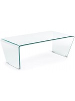 ASIA 120x60 in tempered glass folded transparent coffee table