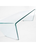 ASIA 120x60 in tempered glass folded transparent coffee table