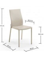 Contrat de chaise ANDRA-cuir couleur choix cuisine à domicile