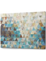 120 x 90 FEST Drucken auf Leinwand geometrische Muster mit goldener patina