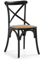 SALINA Farbwahl in Ulmenholz mit Sitz in natürlichen Rattan Stuhl