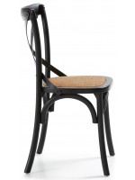 Opción de color de SALINA en madera de olmo con asiento en la silla de la rota natural
