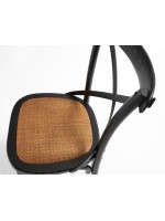 SALINA Farbwahl in Ulmenholz mit Sitz in natürlichen Rattan Stuhl