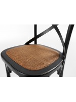 SALINA Farbwahl in Ulmenholz mit Sitz in natürlichen Rattan Stuhl